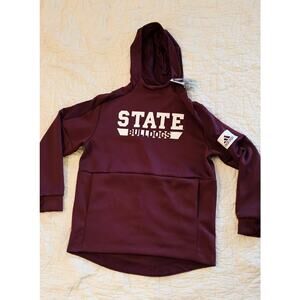NWT Adidas Mississippi State Bulldogs Sideline Game Mode Hoodie Men Sz L‎ Maroon